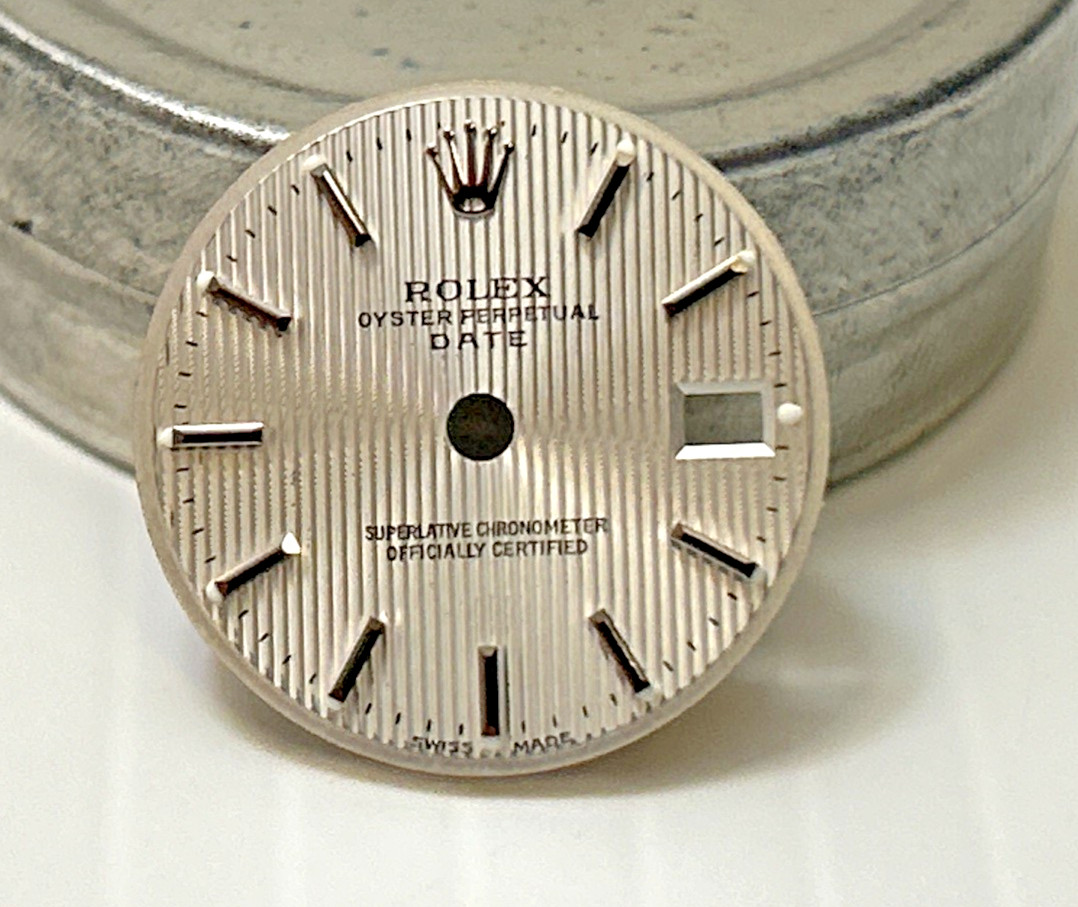 Genuine Rolex Ladies Datejust 26mm Silver Quickset Watch Dial