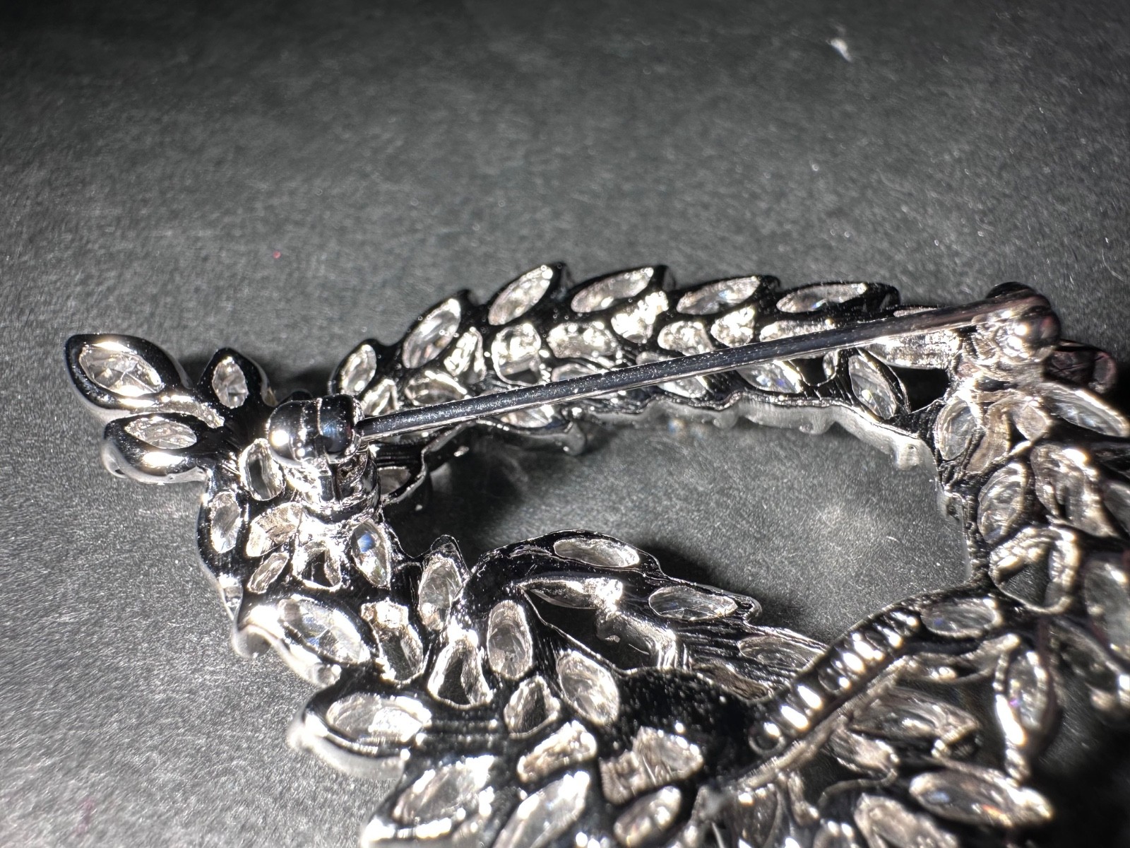 VTG Nolan Miller Glamour Collection Magical Marquise Knot Pin Red Carpet Bling