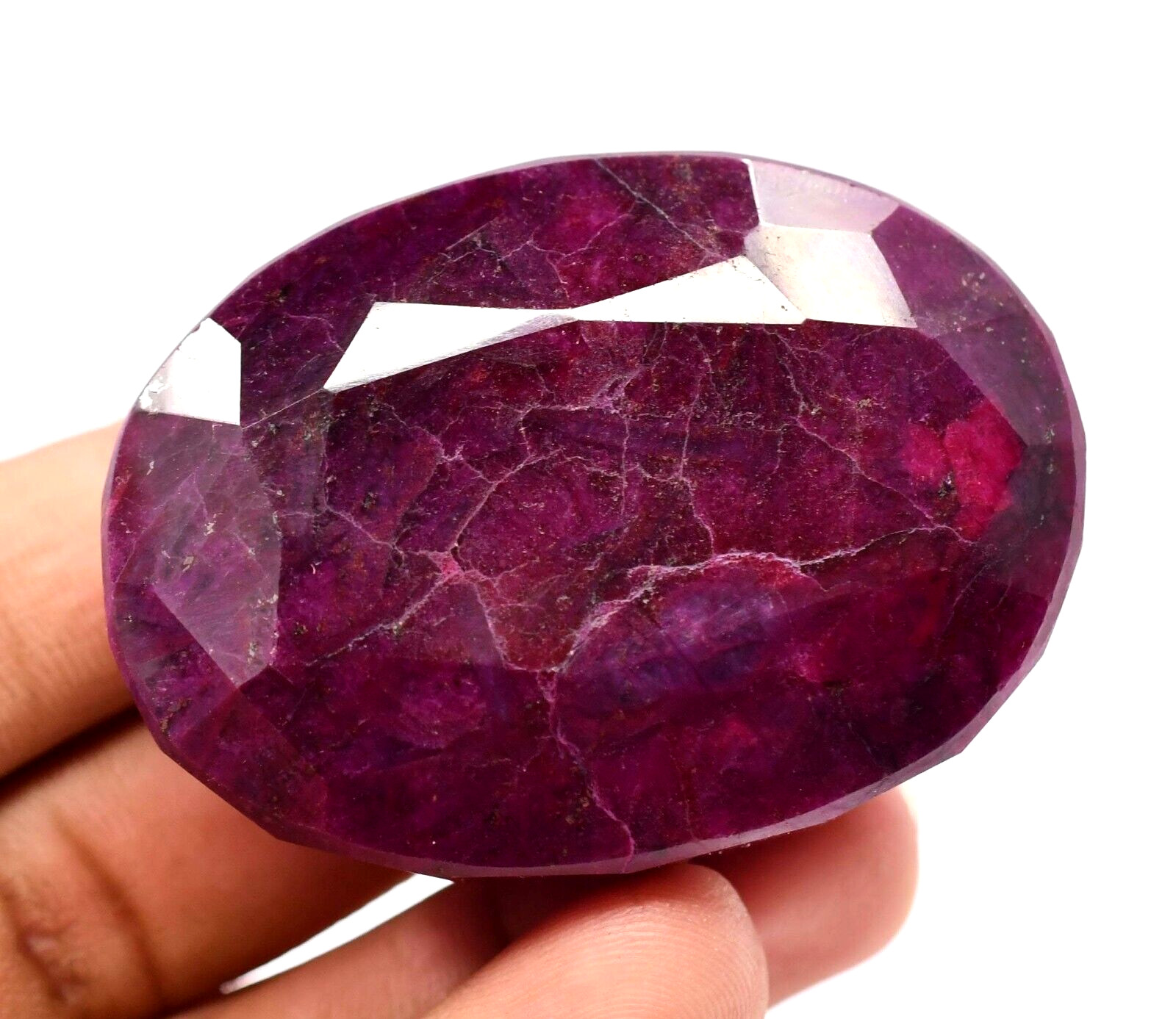 555.5 CT Natural Huge Red Ruby Certified Museum Size Treated Oval Cut Gemstone