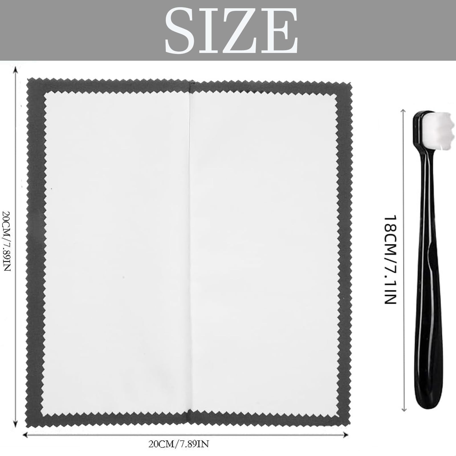 6pcs Silver Jewellery Cleaner Kit,Silver Polishing Cloth Large, black