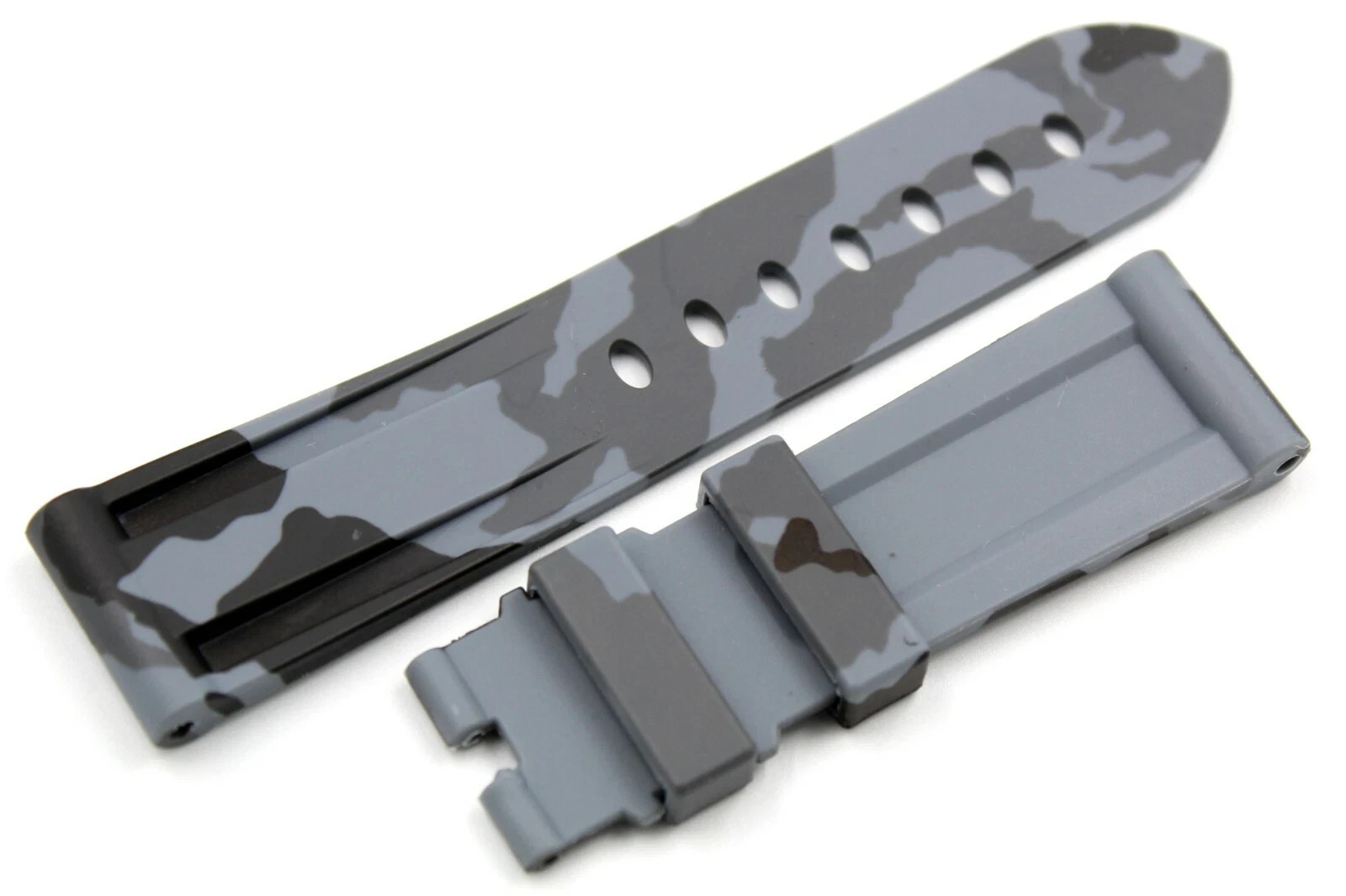 Watch Band Silicone Camouflage Grey Various Sizes Accessories Watch Waterproof