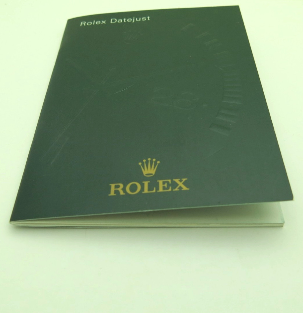 Rolex Datejust Factory Instruction Manual / User Booklet