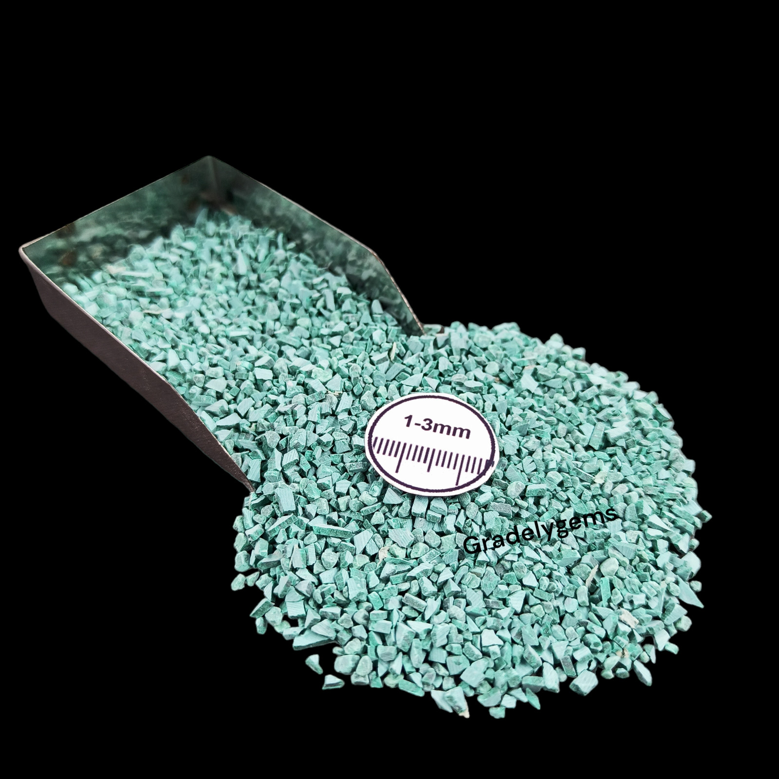Malachite Turquoise Gemstone Crushed Powder – Rich Green Elegance for Resin Art,