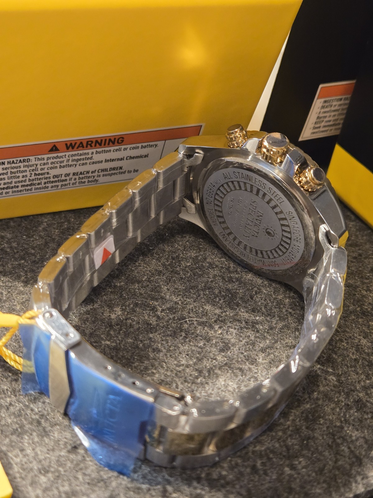 New – Invicta Specialty Mach Gala Men’s Watch – 48mm, Gold, Steel (69814)