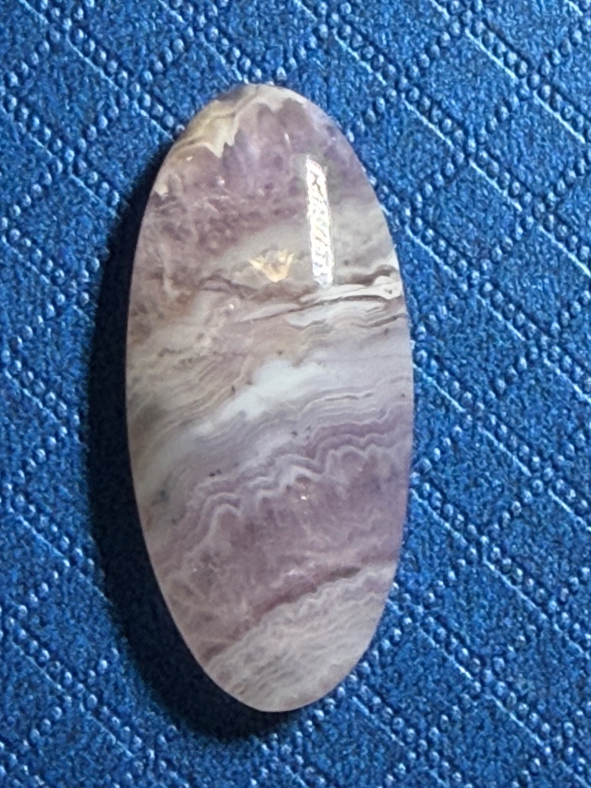 Sowbelly Amethyst Agate Cabochon Native Silver