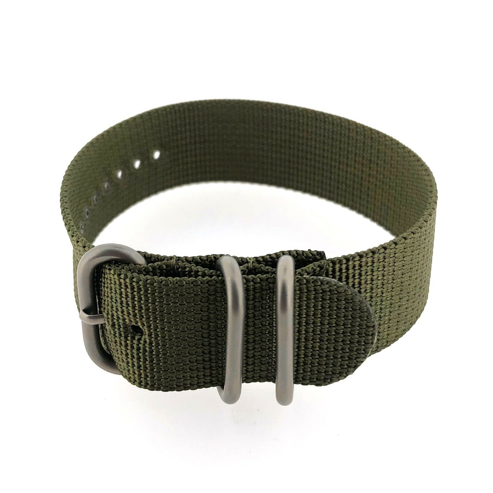 Nylon Easy Install Watch Band One Piece Strap Black Olive Blue 18mm 20mm 22mm