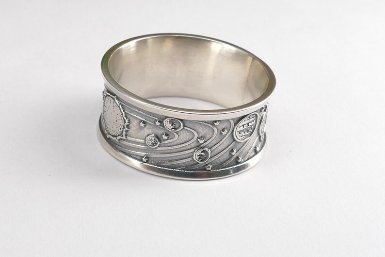 Sterling Silver Space Ring – Satellite Jewelry, Astronaut Gift, Outer Space
