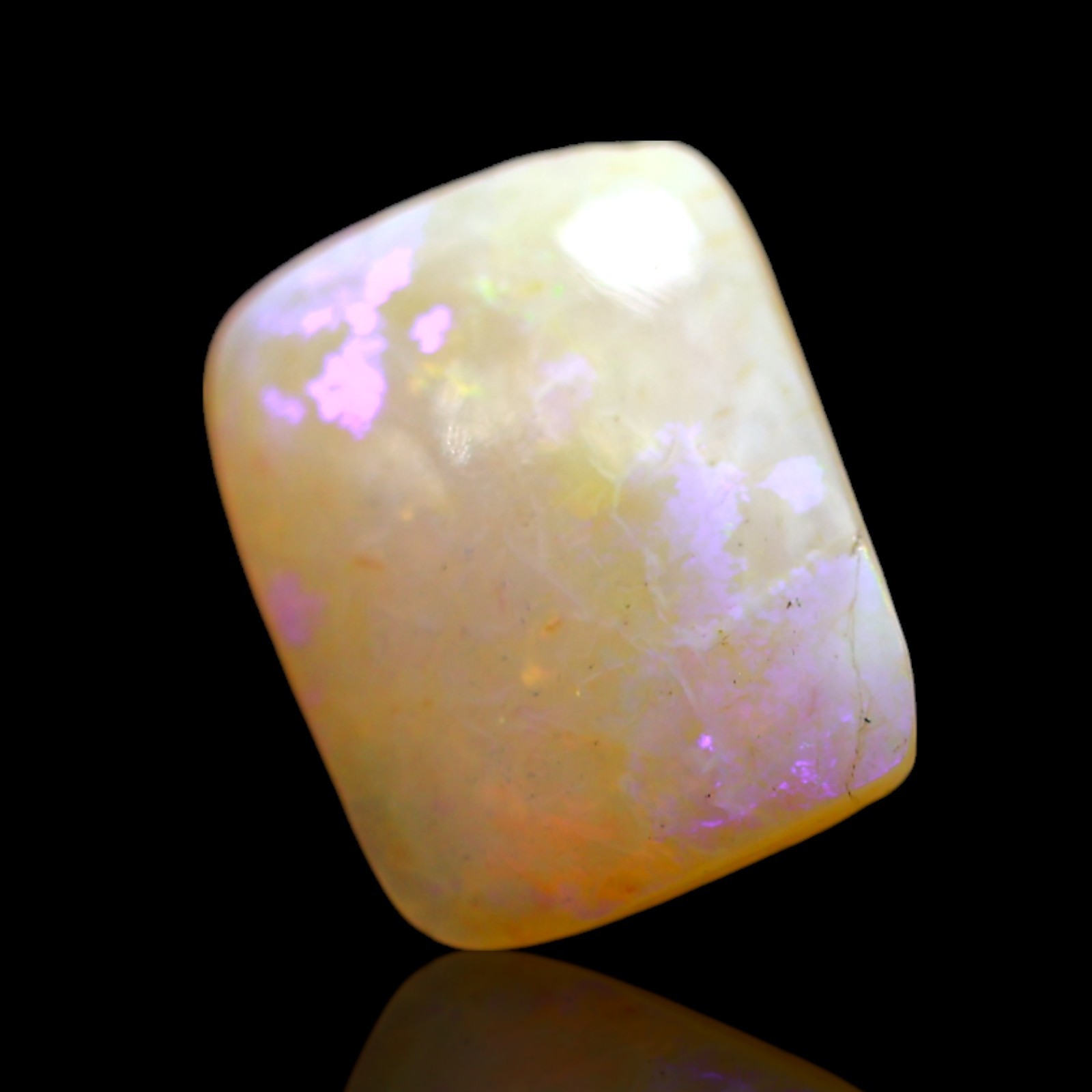 Natural Square Fire Opal Gemstone 2.00 Cts Wire Wrapped Cabochon 11x8x3 mm