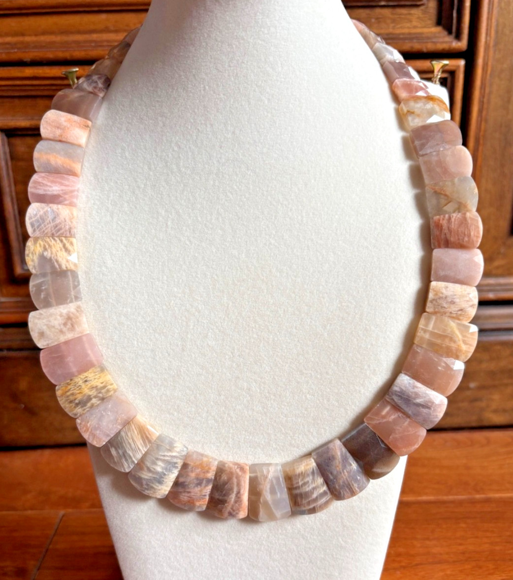 NEW Sterling Silver Agate Necklace Pink/EarthTones Mine Finds By Jay King – S1
