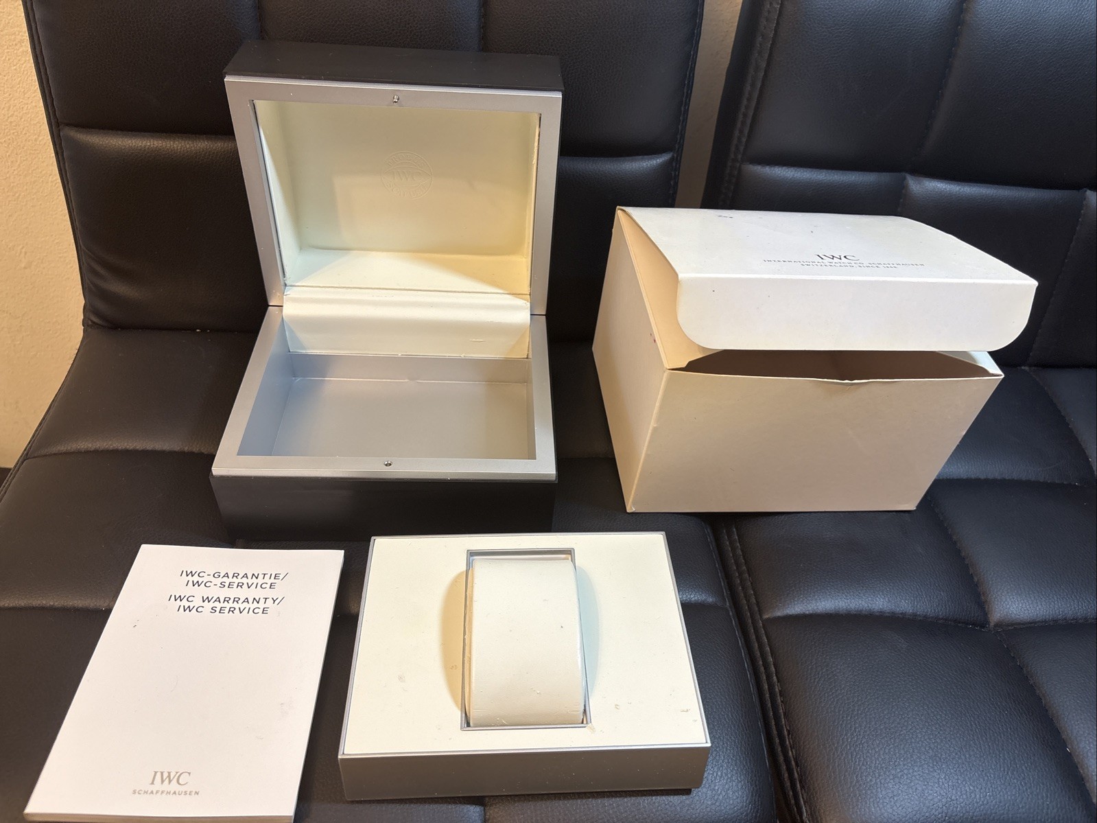 Authentic IWC Watch Box Case Set, Books, Pilot, Big Pilot, Aquatimer, Others