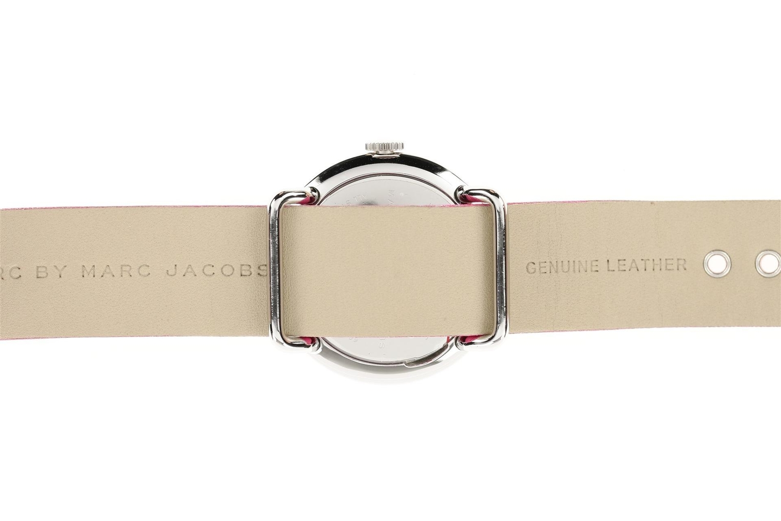 Marc by Marc Jacobs MBM1286 Ladies Watch Vivid Pink Leather Silver Amy 134554