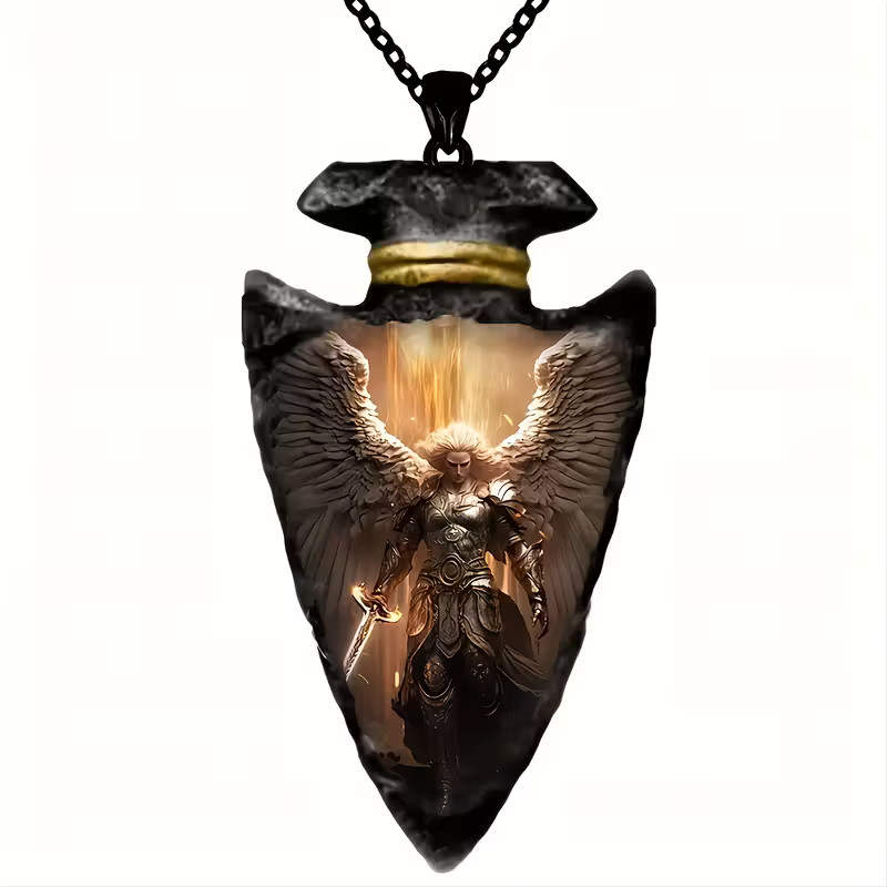 Warrior Guardian Angel Arrow Head Necklace Native Jewelry Pendant A