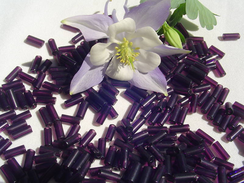 Wampum Old French Glass Tube Beads 5 Colors/size 3.5-4x10mm Crafts Jewelry/ 1oz