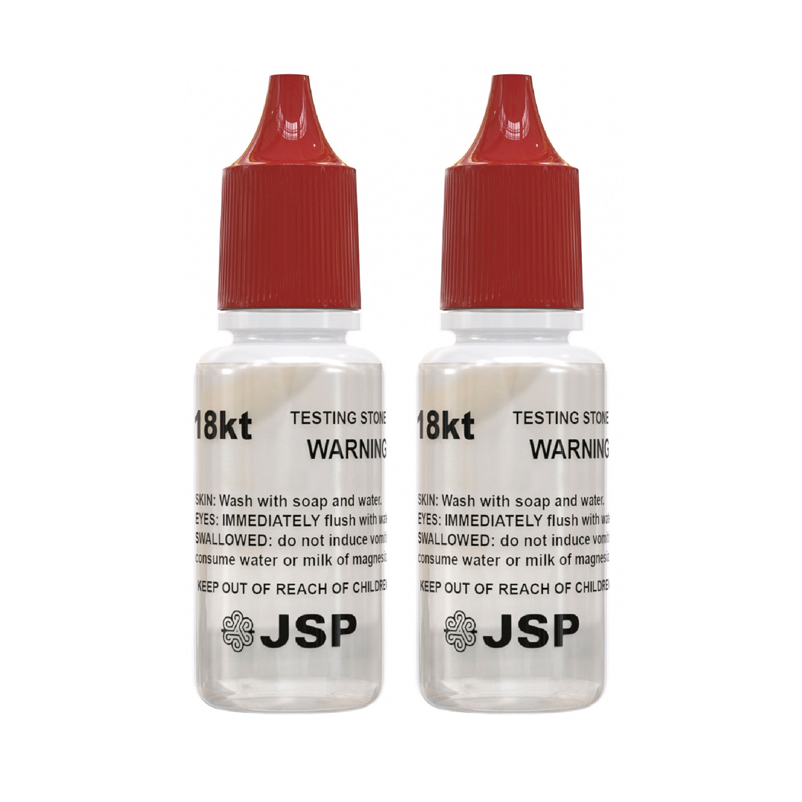 2 PC JSP 18K GOLD JEWELRY TESTING ACID SOLUTION TEST SCRAP TESTER SOLUTIONS ORO