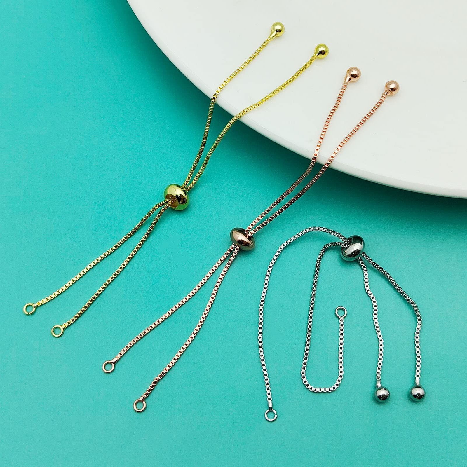 12pcs Adjustable Slider Bracelet Slider Extender Chains Adjustable Sliders Br…