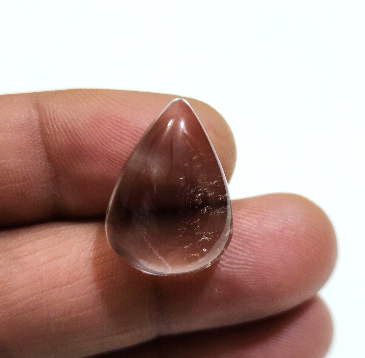 100% Natural Clear Quartz Pear Shape Cabochon 26 Crt Loose Gemstone For Jewelry