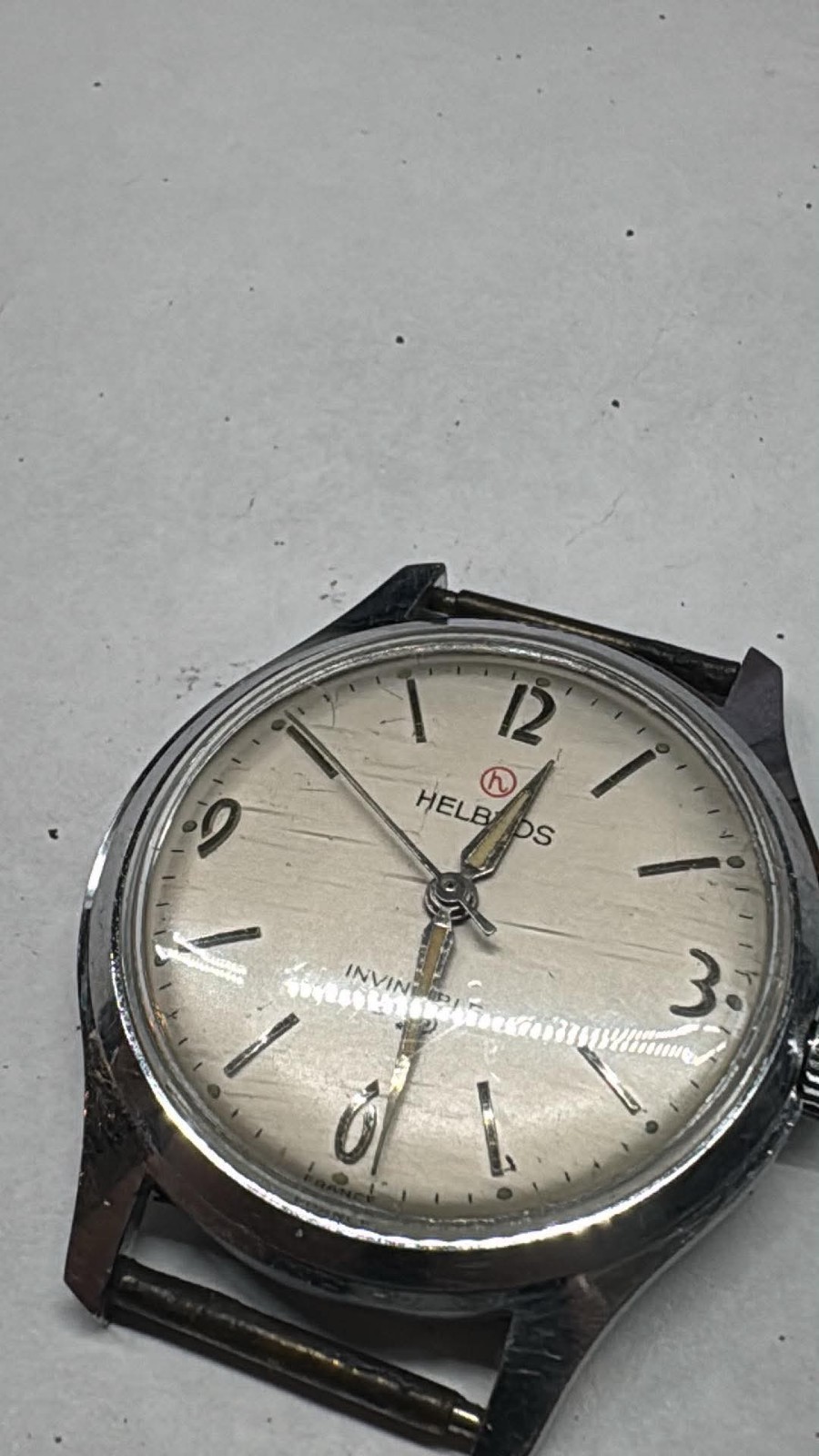 Vintage SS 33MM Helbros Invincible Manual Men’s Watch RUNS A50