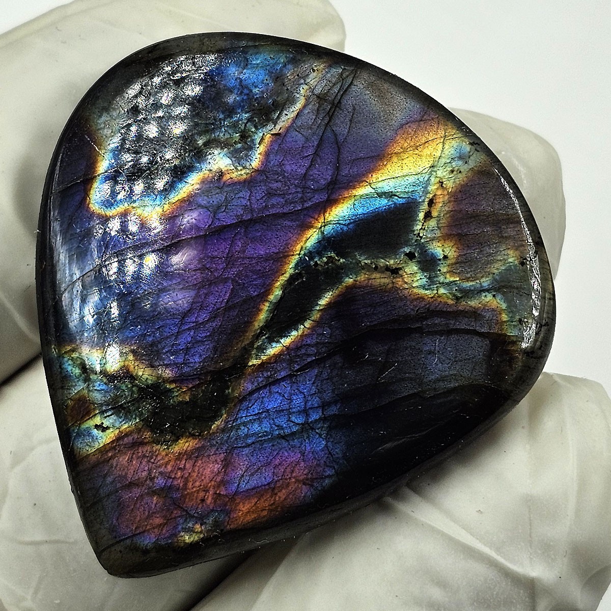 56.50 Cts Natural Labradorite Spectrolite Hi-Grade Play Of Colors Pear Gemstone