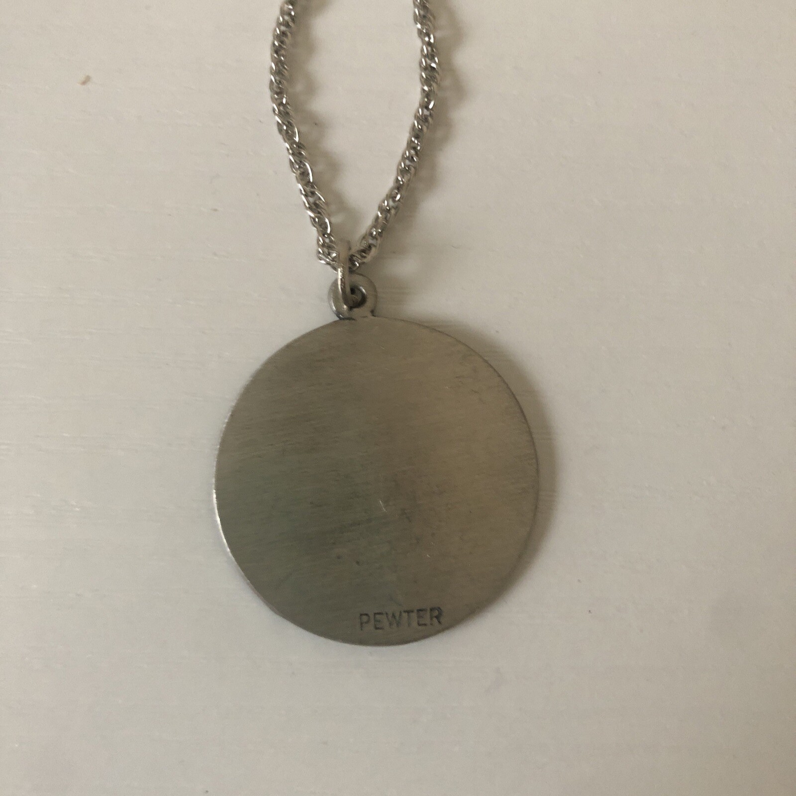 Southeast Asia Survivor Pewter Eagle Medal Pendant Necklace Chain