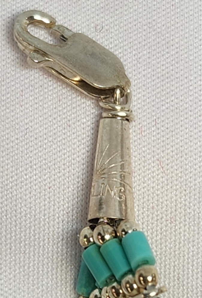 Sterling Silver Turquoise Southwest Style Watch with Canyon de Chelly, 6.5″-7.5″