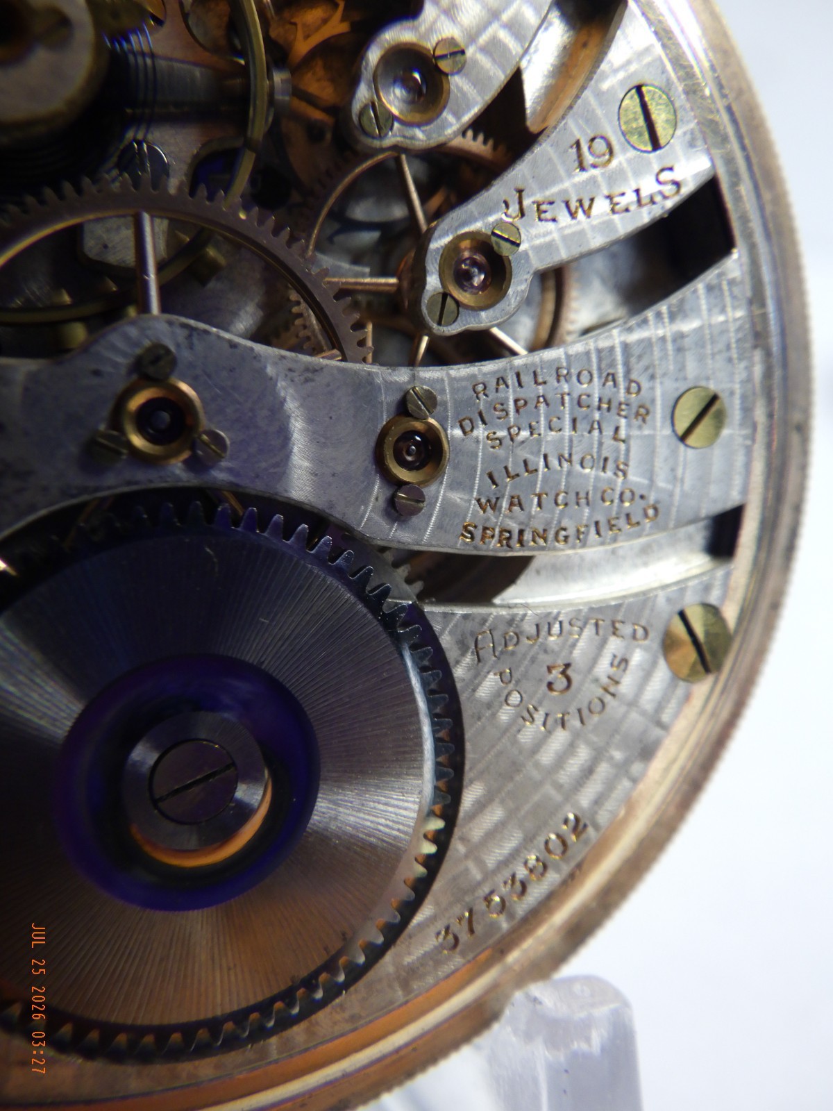 Illinois “Railroad dispatcher Special” pocket watch 16s 19 Jewel