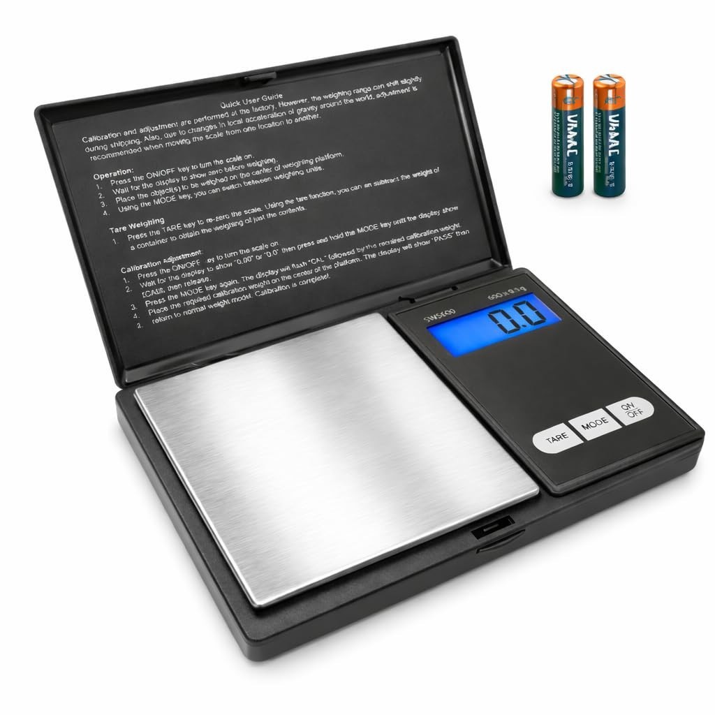 Elite 600g x 0.1g Pocket Digital Scale – Backlit Design for Jewelry & Nutrition