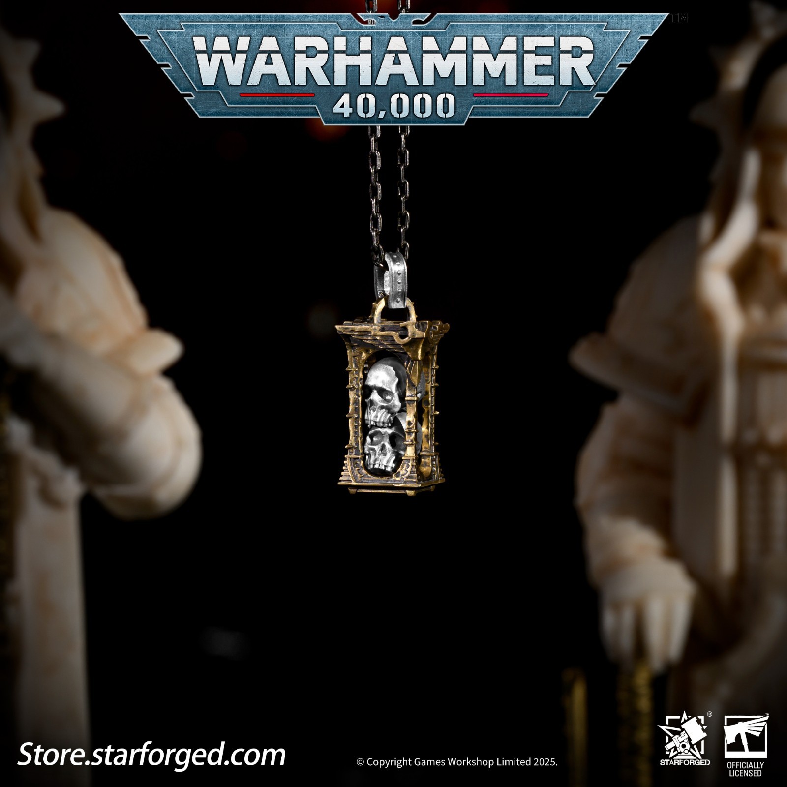 Warhammer 40K Imperium of Man Reliquary of The Pious Necklace Jewelry Accessory