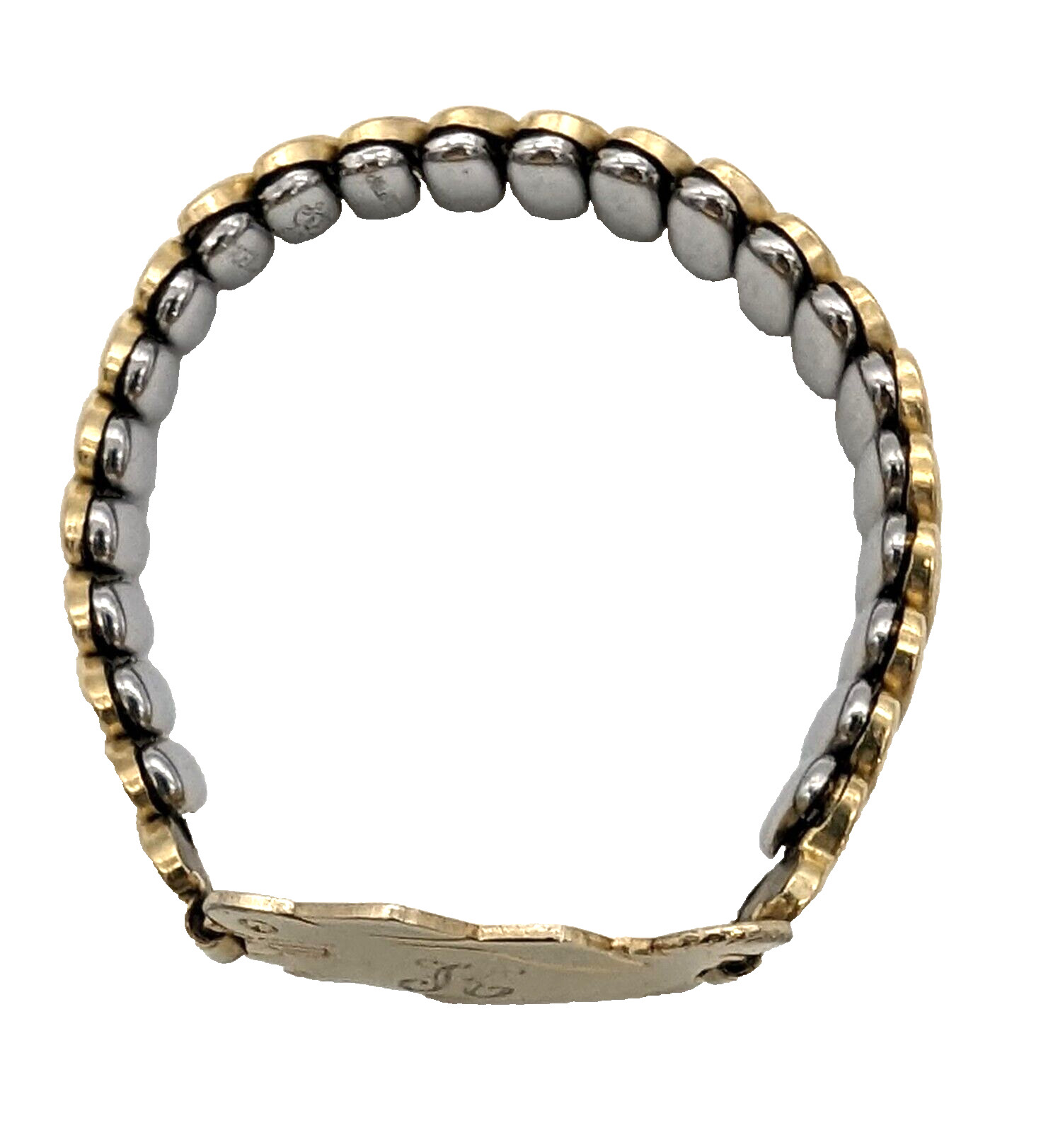 Foster Childs Rabbit Stretch Expansion Bracelet 10K Gold Vintage 1950s Engraved