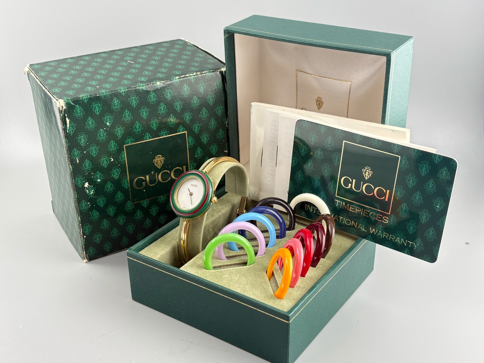 [MINT W/Paper] Gucci Change Bezel 11/12.2 Women Watch Gold 12 Colors