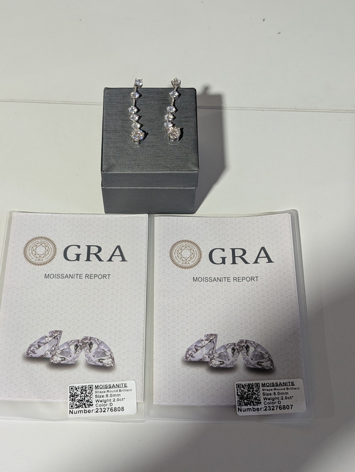 4.0ct Moissanite Dangling Earrings