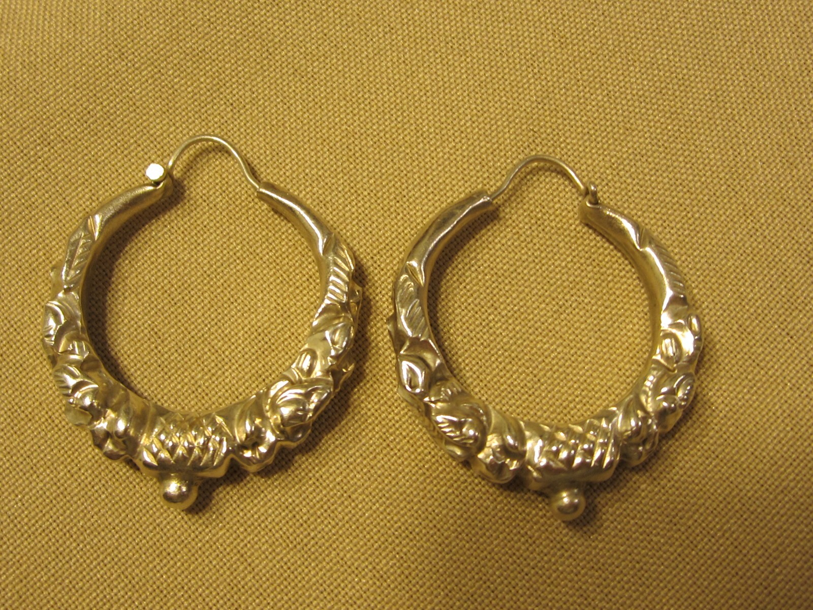 STERLING CREOLE GYPSY HOOP EARRINGS,LARGE, 1.5 INCH LONG