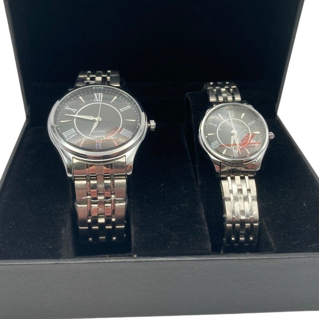 New Longbo His & Hers Quartz Watch Set-Roman Numeral-NIB – Fresh Batteries – WR