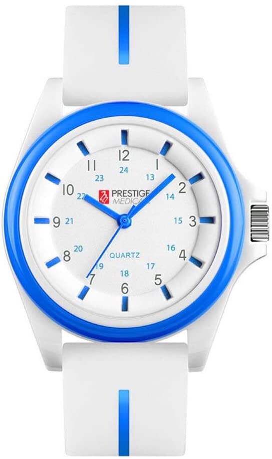 Prestige Medical Two-Tone Scrub Watch Royal & White Model 1733