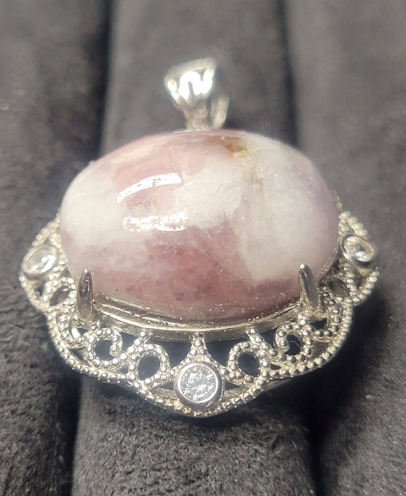 3.6cm by 2.8cm Unicorn Tourmaline Sterling Silver Pendant