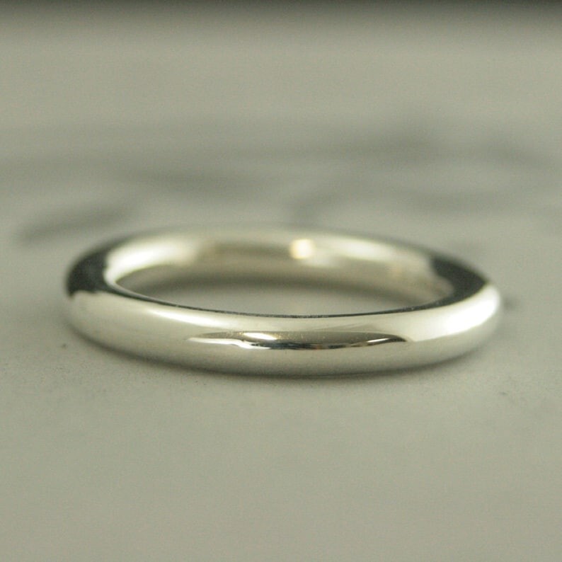 Band Full Round 925 Sterling Silver Band & Statement Ring Handmade Ring 3mm Ring