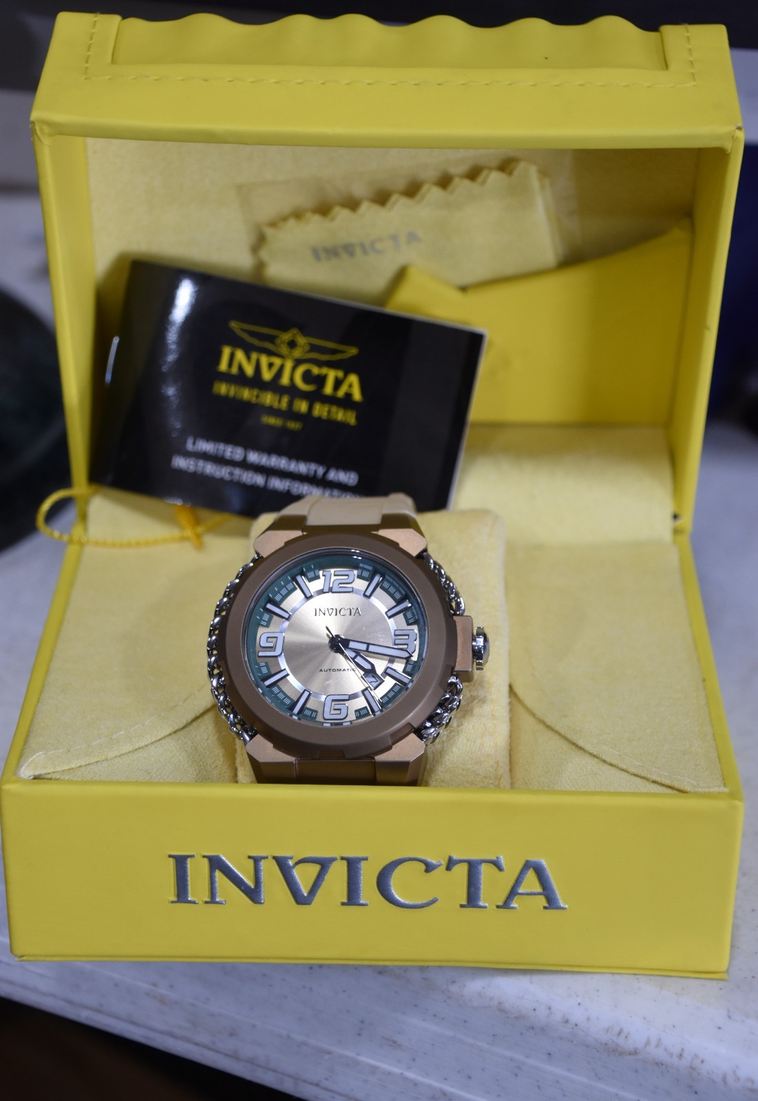 INVICTA BOLT AUTOMATIC WRISTWATCH IN ORIGINAL BOX WITH PAPERS
