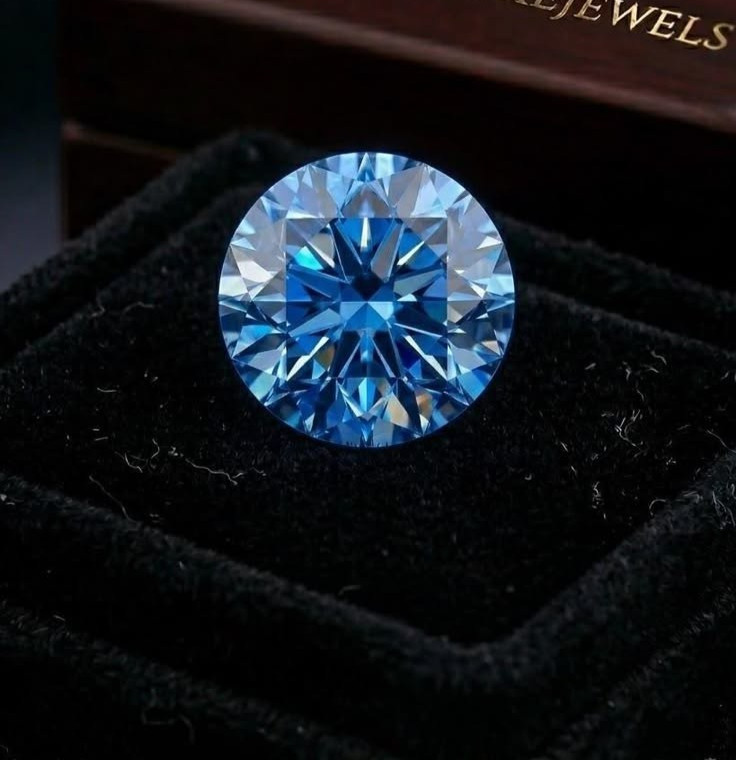 LAB GROWN 3CT BLUE DIAMOND ROUND CUT VVS1 CVD LOOSE CERTIFIED GEM