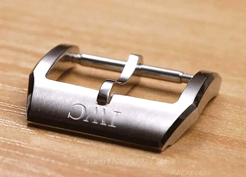 IWC Compatible 18mm Stainless Steel Pin Buckle Matt Finish Pilot Portugieser New