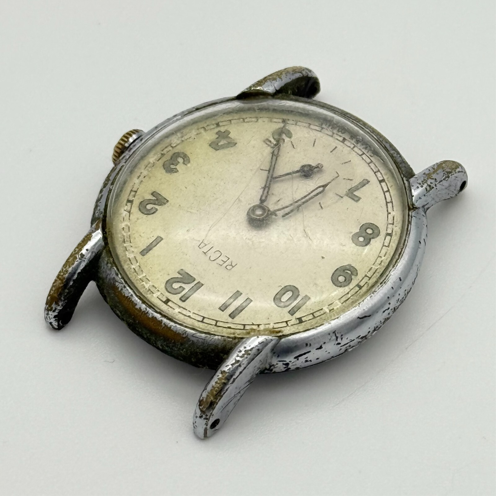 Vintage Men’s RECTA Military Swiss Mechanical Watch, 33mm, Small Sec (For Parts)