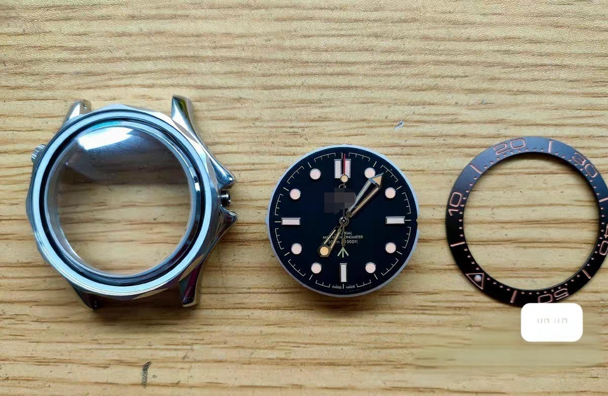 DIY Watch Part Kit for 8200 8215 Seamaster 300 007 42mm Case+Dial+Hands+Strap