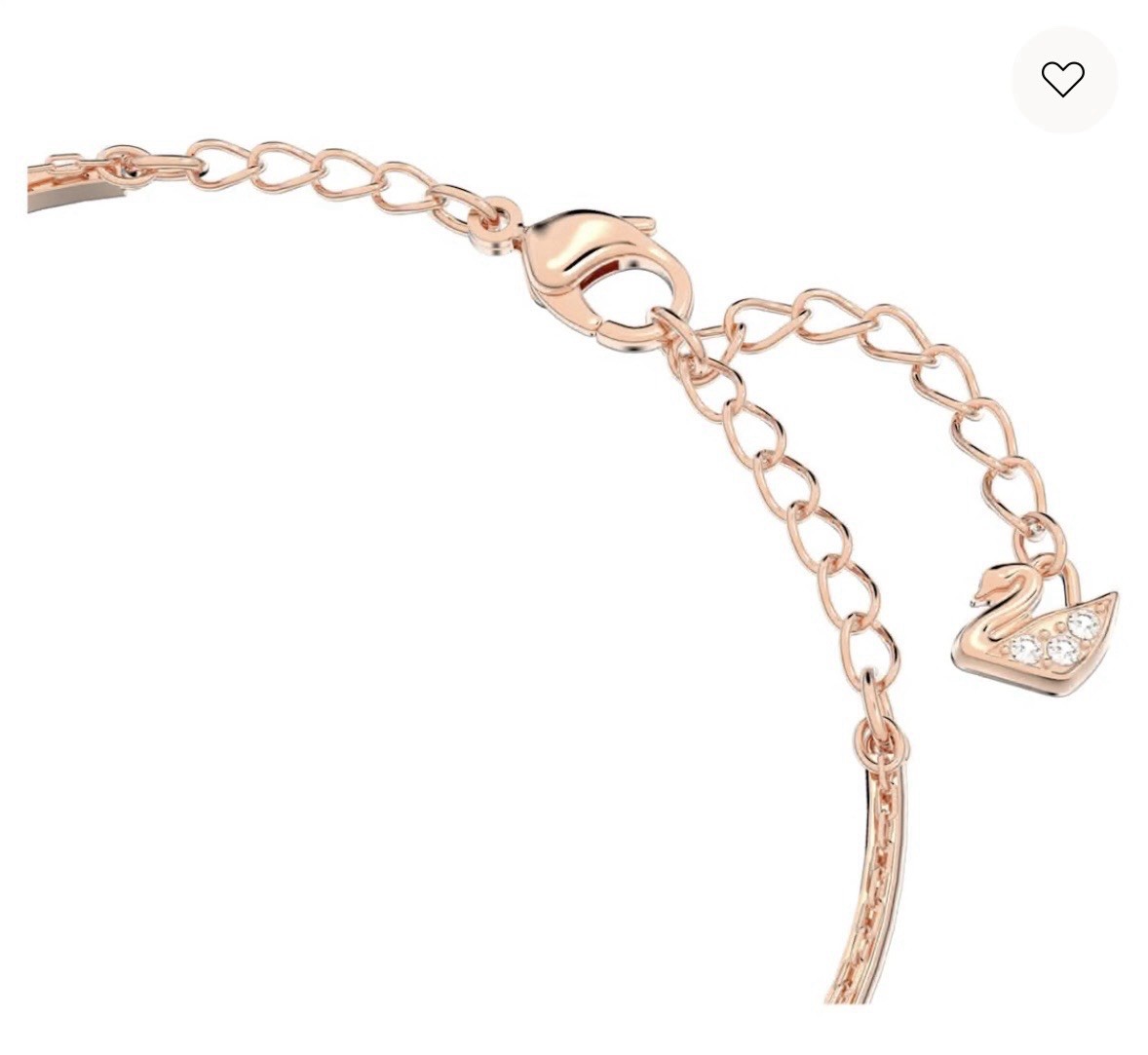 Swarovski Sublima Bangle Bracelet Rose Gold Clear Crystal Elegant Jewelry