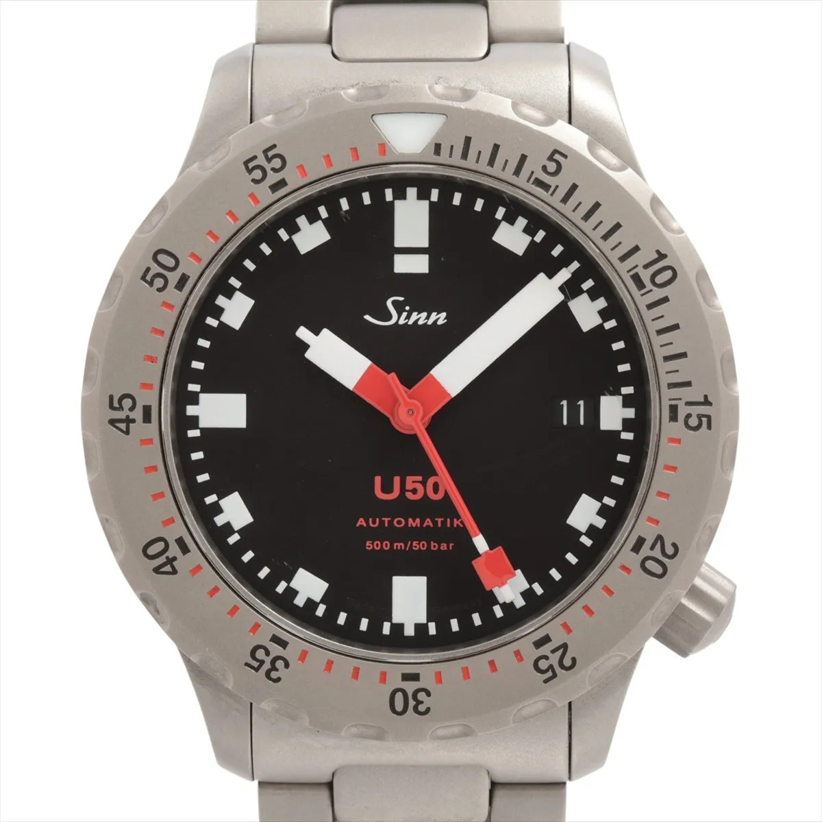 SINN U50 SS SS AT black dial 2 Extra Links