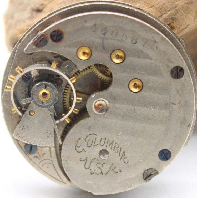 1896-1900 COLOMBIA POCKET WATCH MOVEMENT 4405875 15.2mm (CK2)