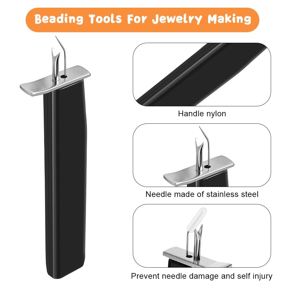 BADAO Beading Knotting Tool,Pearl Jewelry Making Tool 9.3*3.6*1CM, Style A