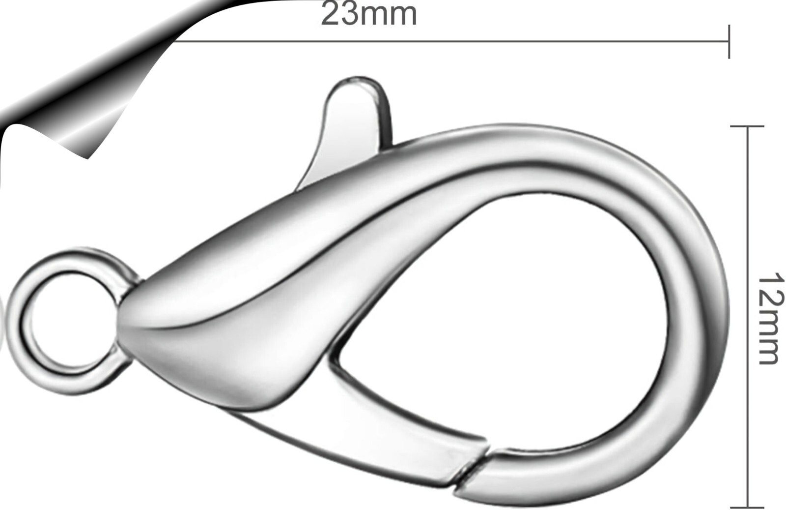 12pcs Lobster Claw Clasp 23mm x 12mm Stainless Steel Lobster Claw Clasps