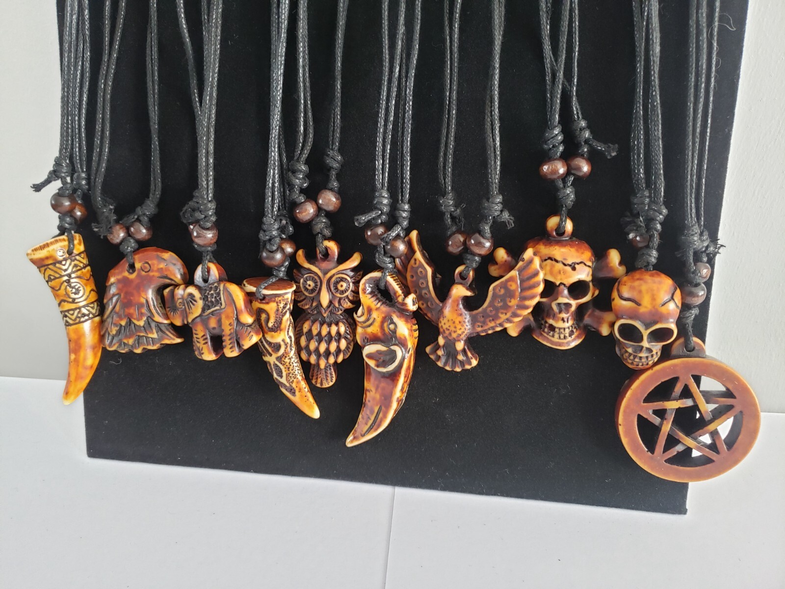 Necklace wooden themed multi designs to choose from New