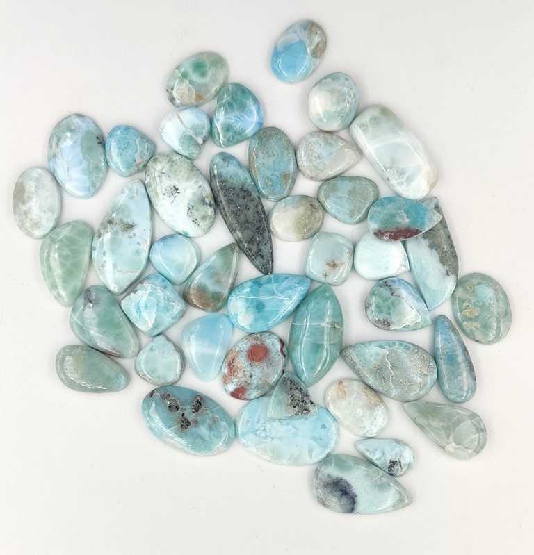 Sky Blue Larimar Loose gemstones For Jewelry Making Wholesale Lot 71250