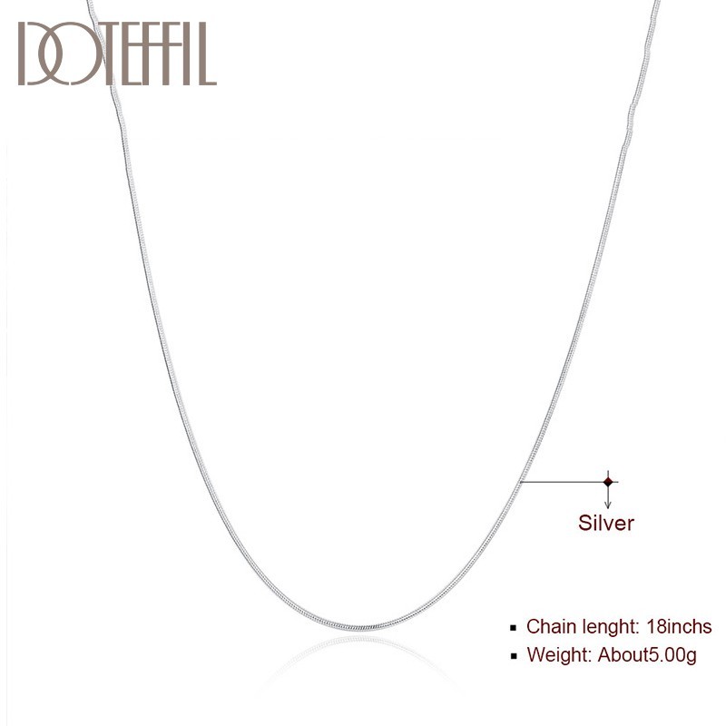 10PCS wholesale 925 sterling solid silver 1MM 16-30inch snake chain necklace