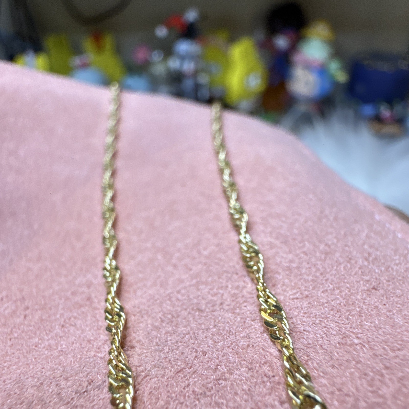 Singapore 14K Gold Filled Dainty Chain Necklace 19.5inch, 1.6mm Lobster Clasp