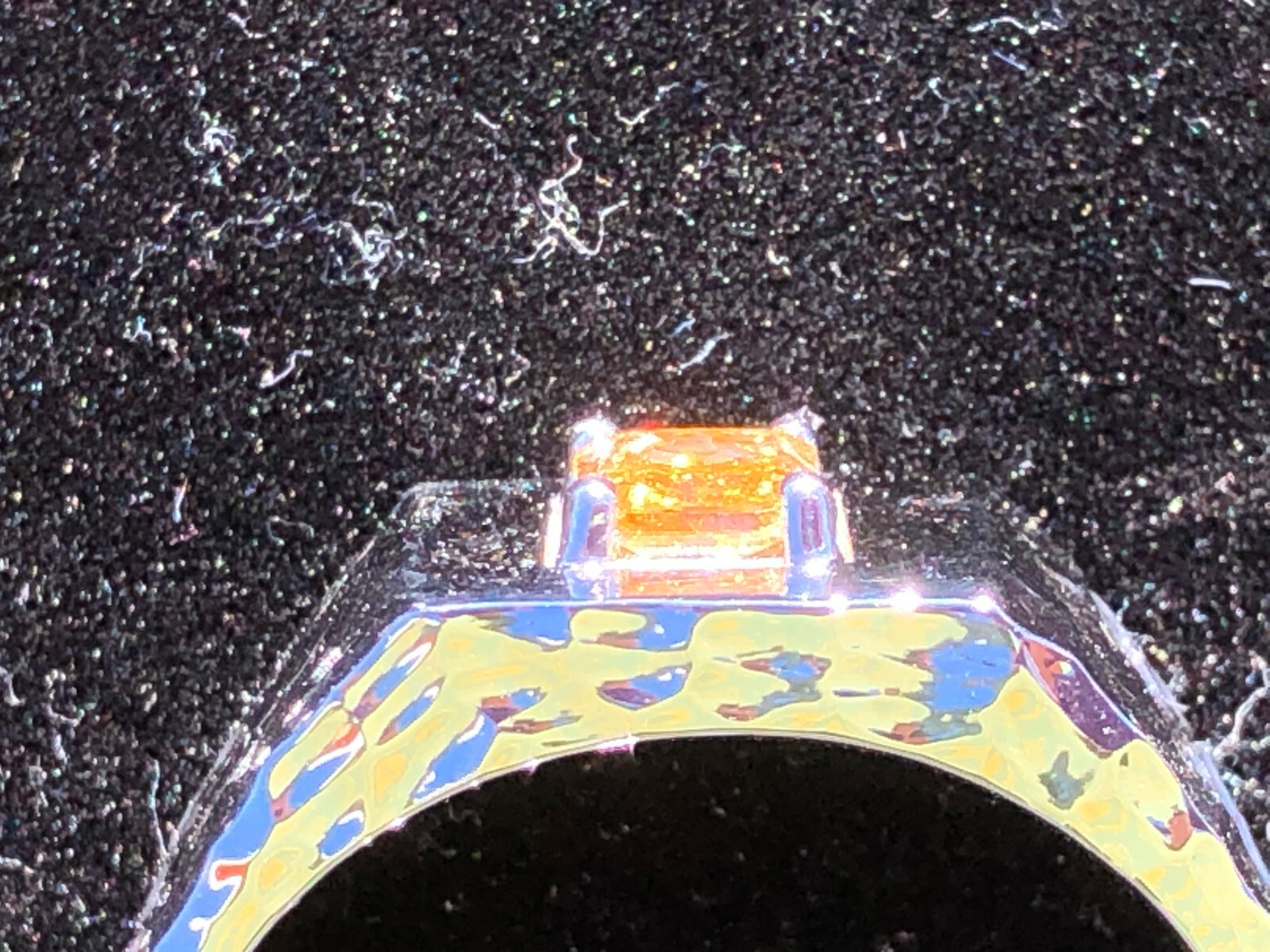 0.86 ct GIA Fancy Intense Yellow Orange Color Diamond Men’s Platinum Ring